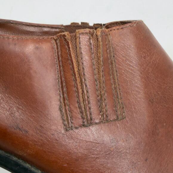 Vintage 90s Ellemenno Winona Western Booties Womens size 7 M Leather Shoes - Picture 12 of 16